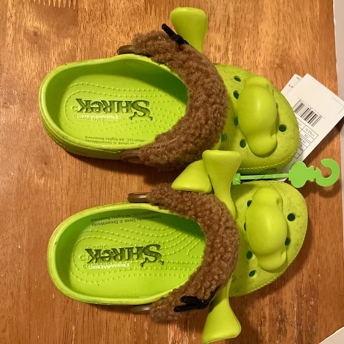 Crocs Classic Clog Dreamworks Shrek Kids Lime Punch C11 Rare