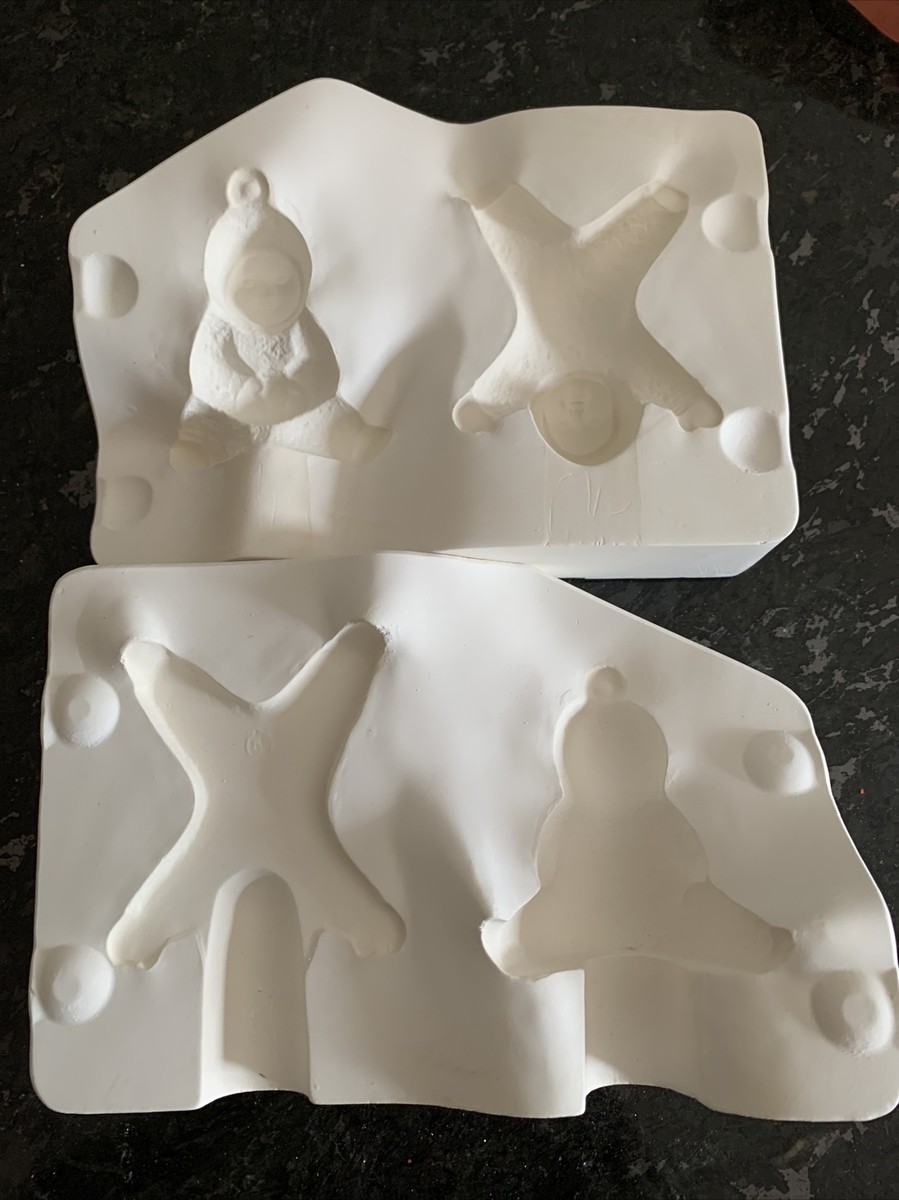 Moule à Glissière Céramique Snow Babies 1411 Albertas - Ancien - Plâtre