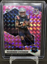 2021 Mosaic Football Pink Camo Prizm Rhamondre Stevenson RC #337