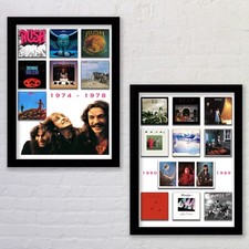 Rush 70's and 80's Album Art. Set of Two Poster Prints. Available Framed.