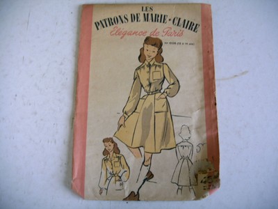 Patron De Couture Vintage MARIE CLAIRE N°6126 - Robe Ou Chemisier Fille 12/14 Ans - Années 50