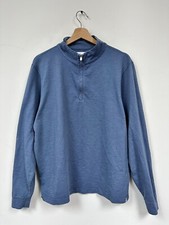 Peter Millar Men  s 1/4 Zip Pullover Sweater Golf Blue Size Large
