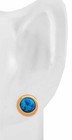 GENUINE 1.26 Cts OPALS STUD EARRINGS 14K ROSE GOLD PLATED (.925) - NWT — photo 3