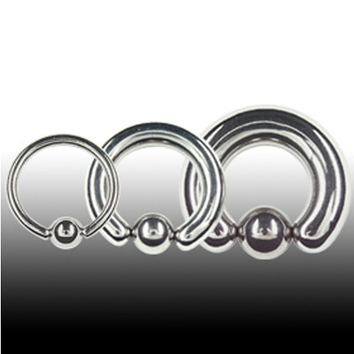 2,5mm Stahl Klemmkugel Ring Ohr Septum Intim Brust Piercing Schmuck Klemm Ring