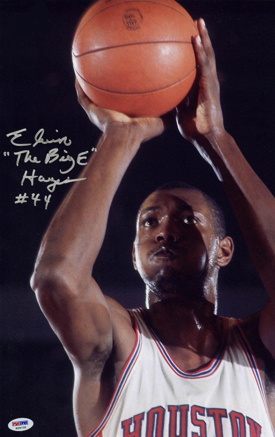 Elvin Hayes Autographed Signed Houston Cougars 12x18 Photo Game Of Century PSA/DNA 