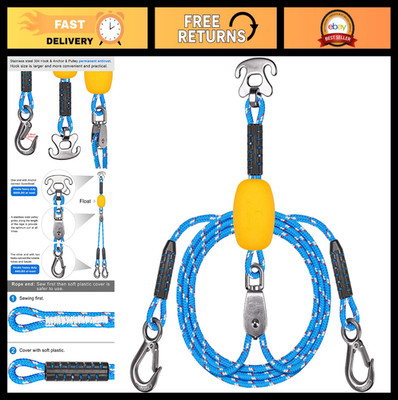 BeneLabel Tow Rope Quick Connector for Tubing with Stainless Steel Connector, Wa