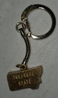 RARE Vintage MONTANA 1x2" Treasure  State Keychain Hangtag Gold-tone metal  — photo 2