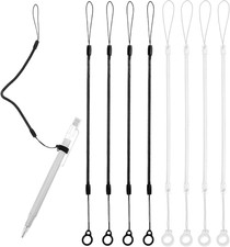 8Pcs Pen Leash for Clipboard, Elastic Lanyard Tether Retractable Spring Coil Str