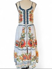 Farm Rio Delicate Garden A-Line Cotton Dress, size S