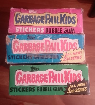 1985 GPK Garbage Pail Kids Serie 1 2 & 3 Vitrinen Box USA Original