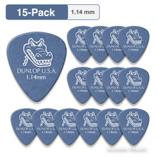 15-PACK Dunlop GATOR GRIP Guitar Picks  1.14mm  417-114