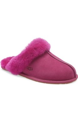 UGG Scuffette II Slippers Pink DFRT Shearling Womens Size 6 Excellent