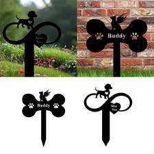 Dog Memorial Stake Sympathetic Grave Plaque Dog Lovers Flowerpot Decor
