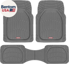 Flextough Floor Mats for Cars, Gray Deep Dish All-Weather Mats, Waterproof Trim-