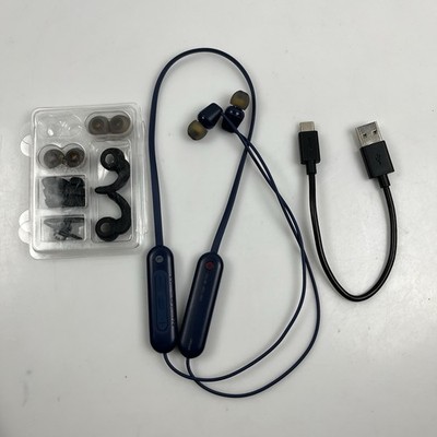 Sony WI-C100 Wireless In ear Bluetooth Headphones - Blue - Tested