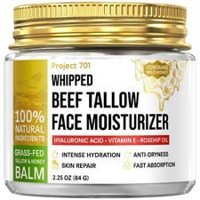 Beef Tallow for Skin and Face - Grass Fed 2.25 Fl Oz Pack of 1 , White