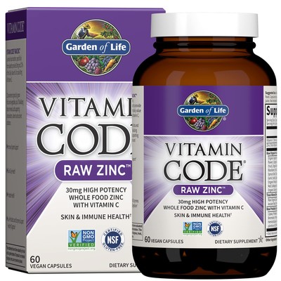 Garden of Life Zinc Vitamin - Vitamin Code Raw Zinc Whole Food Supplement with