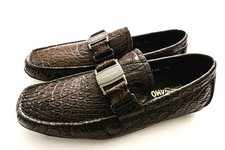 SALVATORE FERRAGAMO Crocodile Alligator Leather Shoes 8.5 US 41.5 Euro 7.5 UK