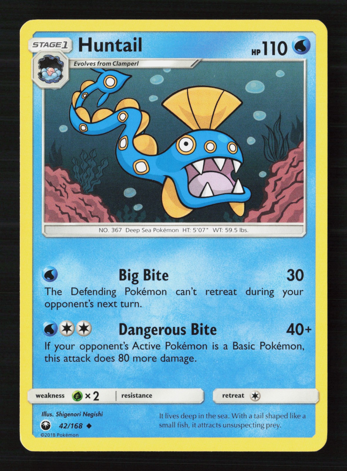 Huntail 42/168 Pokemon TCG SM - Celestial Storm MP