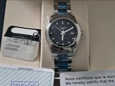 Longines Conquest Classic Automatic 29.5mm Diamond Dial L2.285.4.58.6 NEW