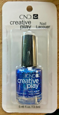 CND Creative Play Lacquer Nail Polish .46 fl. oz. Blue Glitter NEW