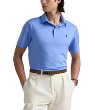 Polo Ralph Lauren Men's Classic Fit Mesh Polo, Blue, Medium