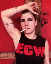 AEW NXT Leva Bates as Sandman Signed Autograph 8x10 Photo F Yeah! Inscription