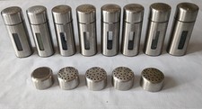 Ovibell 8 Stück Salz Pfeffer Gewürzstreuer Edelstahl Gewürzdose Gewürz ***TOP***