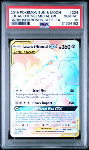 Lucario & Melmetal-GX graded PSA 10 for sale on eBay