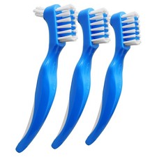 3pc RE-GEN Double Sided Easy Grip Ergonomic Multipurpose Denture Cleaning Brush