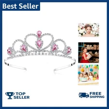Colorful Gems Silver Rhinestone Tiara for Little Kid Big Kid Prom Birthday Princ