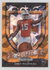 2021 Panini Prizm Draft Picks Crusade Orange Ice Prizm Greg Rousseau #179 0i76