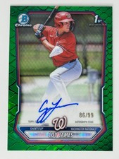 Coy James ON CARD AUTO Green Reptilian Refractor /99 2026 Bowman #CPA-CJ