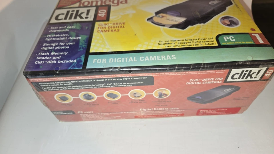 Iomega Clik 40 MB Drive Digital Cameras Docking Station Port Interface SEALED - Image 2 of 4