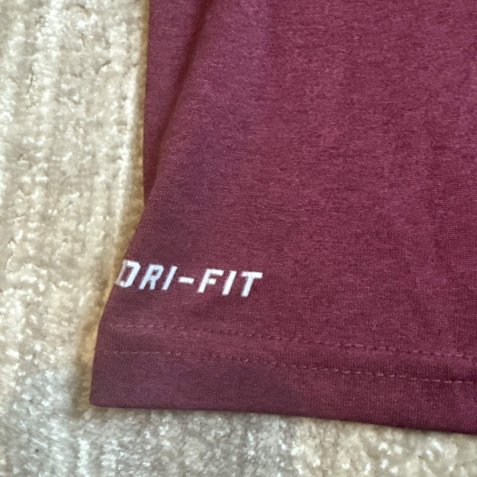 Nike NCAA Virginia Tech mens LS cotton Dri Fit purple tee shirt size 3XL thumbnail 6