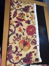 Sanderson - Amanpuri  - Gold/Aubergine . 1.6m & 0.4m-Fabric Remnants