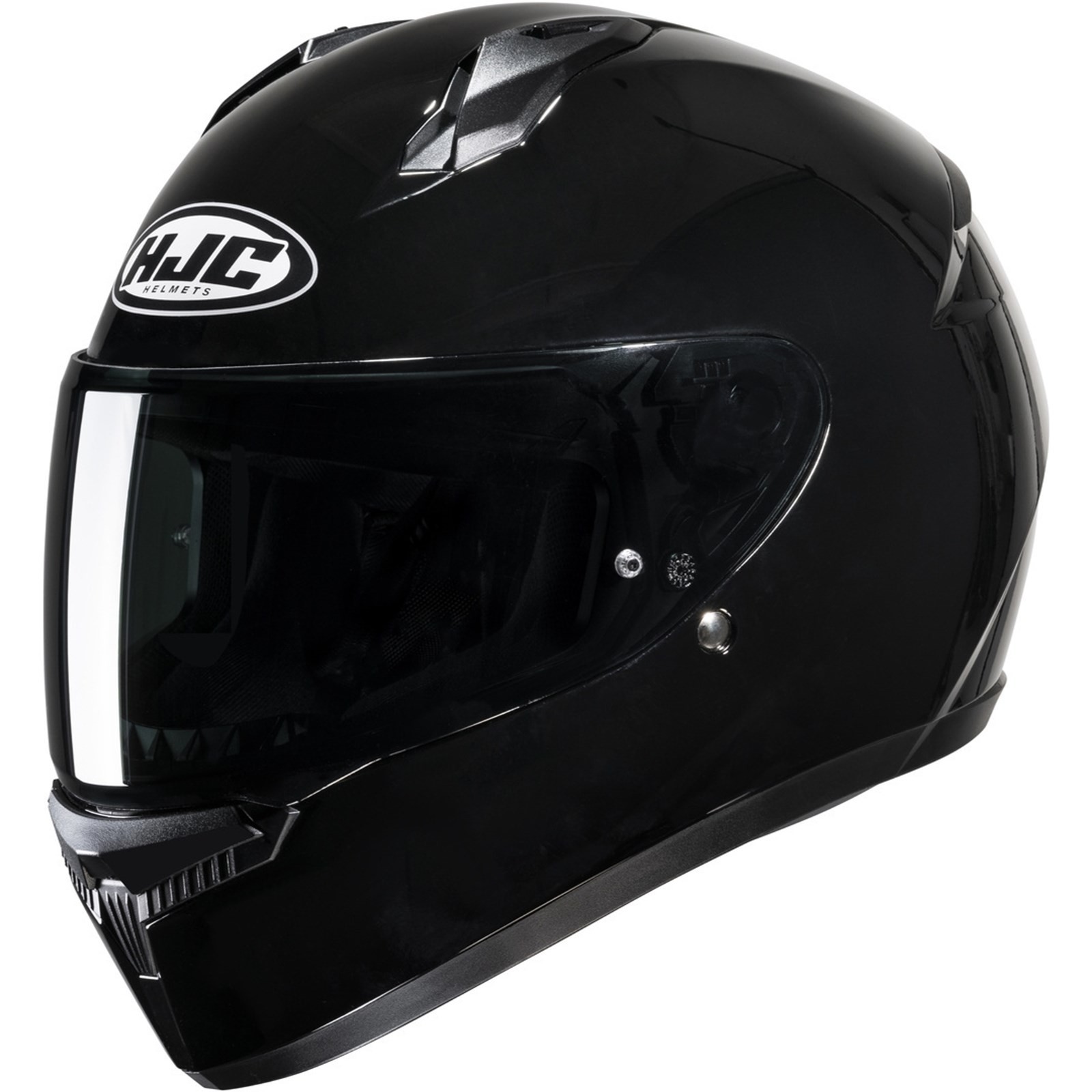 Motorcycle Helmet L - HJC C10 Solid Full Face Helmet - Black
