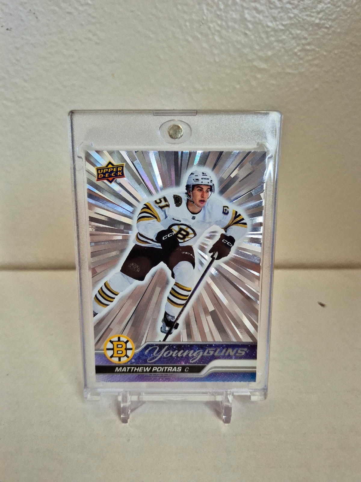 2023 Upper Deck #478 Matthew Poitras Outburst Silver Young Guns RC Rookie