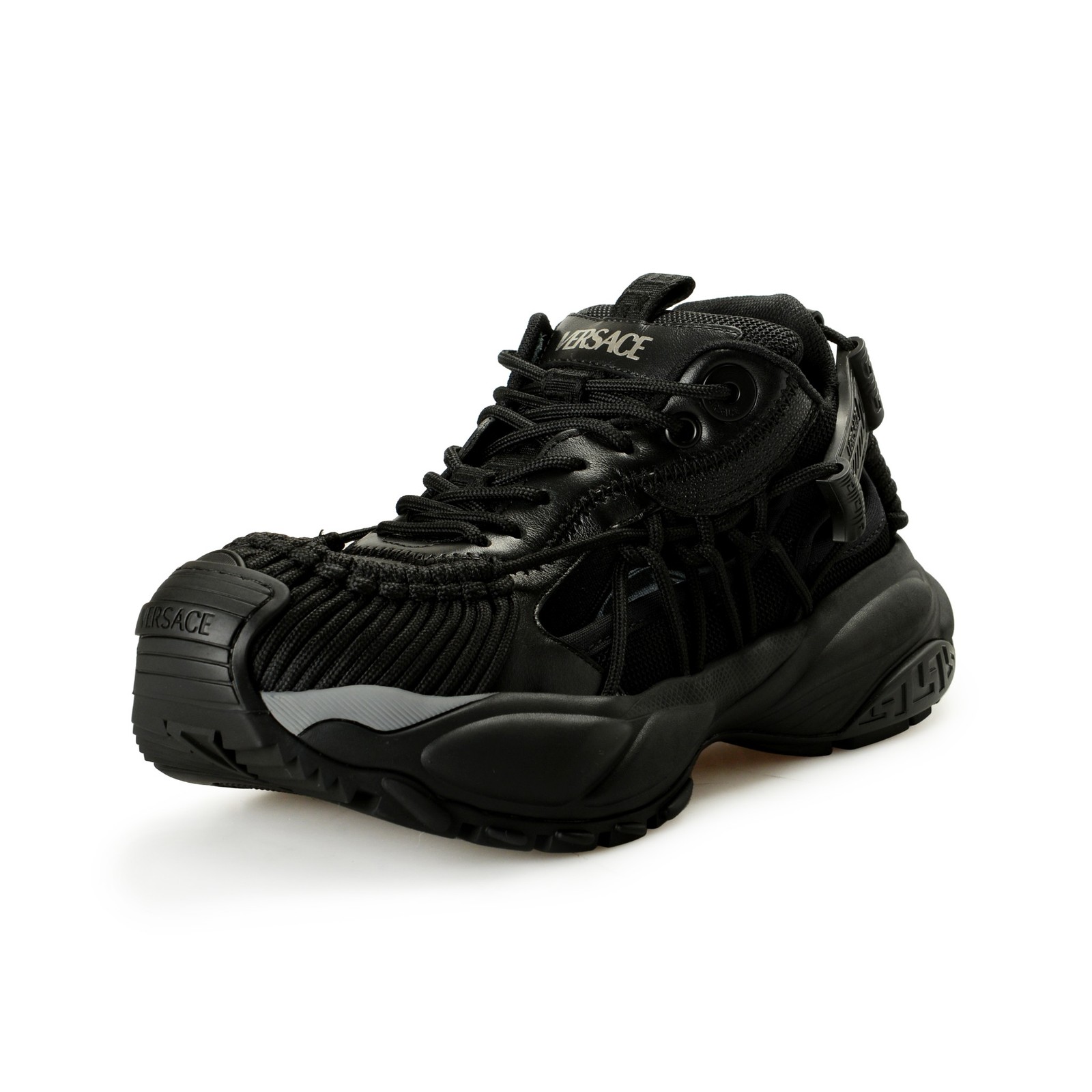 Versace Mens Black MERCURY M_VS_01 Leather Sneakers Shoes US 7 IT 40 68890₽