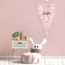 60cm Pink LED Upside Down Christmas Tree Battery Powered