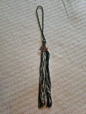 2015 Graduation Tassel Green And White, Silver Tone Charm. Never Used.