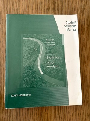Introduction to Statistics & Data Analysis- Student Solutions Manual 3rd Edition