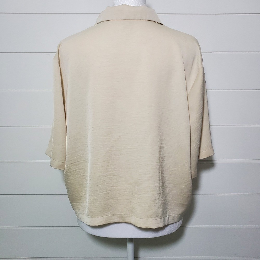 Fabletics Sleep Button Down Silky-soft EcoSatin F… - image 3