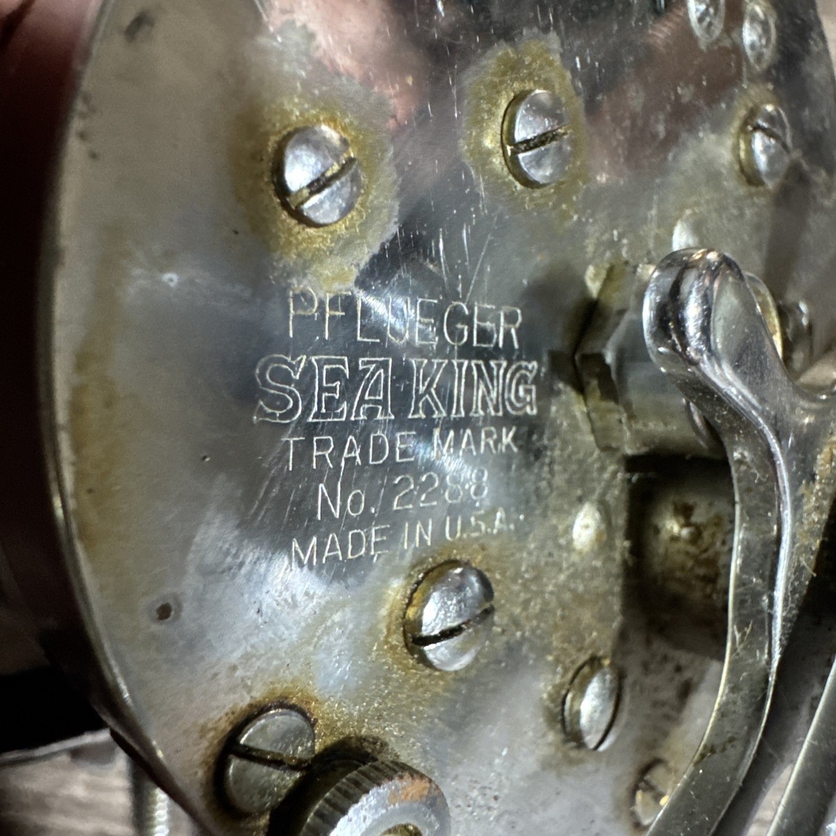 Moulinet de pêche en eau salée conventionnel vintage Pflueger Ohio 1978