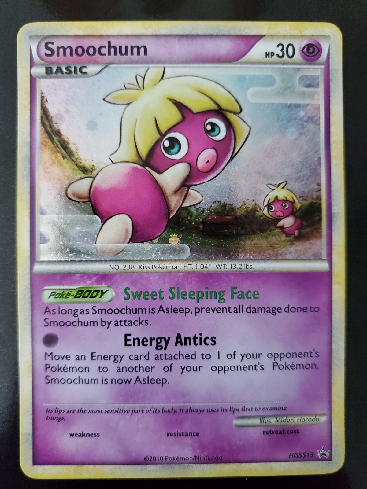 Smoochum HGSS13 Holo Pokemon TCG HeartGold SoulSilver Black Star Promo VLP-NM