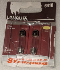 License Plate Light Bulb-sylvania Long Life Blister Pack Twin 6418llbp2