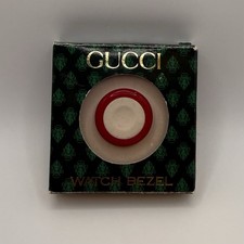 VTG Gucci Watch Bezel Dark Red Interchangeable Timepieces Plastic 4AA