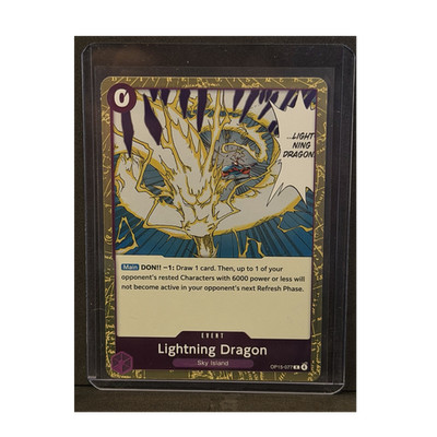 Bandai One Piece Card Game Lightning Dragon OP15-077 Sky Island Alt Art Foil