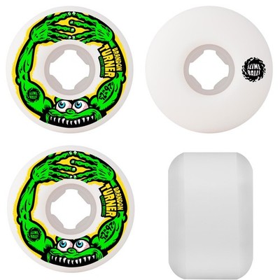 Slime Balls Skateboard Wheels 52mm Brandon Turner Guest Chubbies 97A White