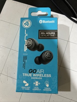 JLab GO Air True Wireless Earbuds   Black   20+ Hours   Bluetooth   NEW
